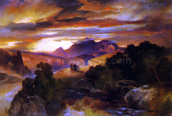  Thomas Moran Sunset - Canvas Art Print
