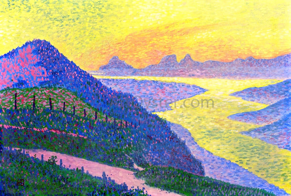  Theo Van Rysselberghe Sunset at Ambleteuse - Canvas Art Print