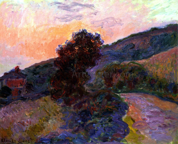  Claude Oscar Monet Sunset at Giverny - Canvas Art Print