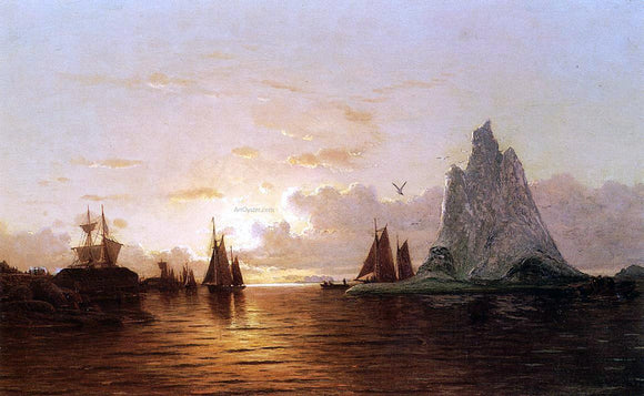  William Bradford Sunset at the Strait of Belle Isle - Canvas Art Print