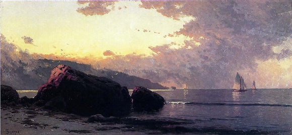  Alfred Thompson Bricher Sunset, Bailey Island - Canvas Art Print