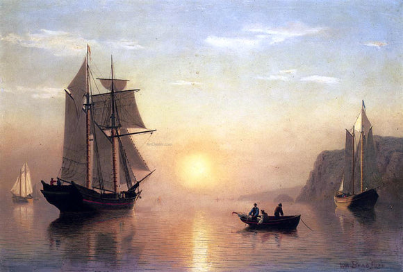 William Bradford Sunset Calm in the Bay of Fundy - Canvas Art Print