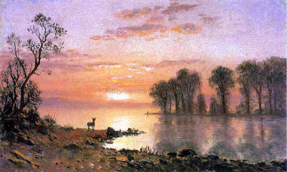  Albert Bierstadt Sunset - Canvas Art Print