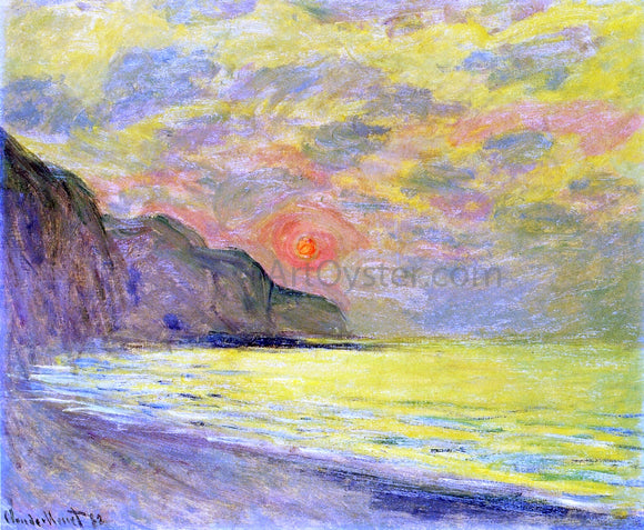  Claude Oscar Monet Sunset, Foggy Weather, Pourville - Canvas Art Print