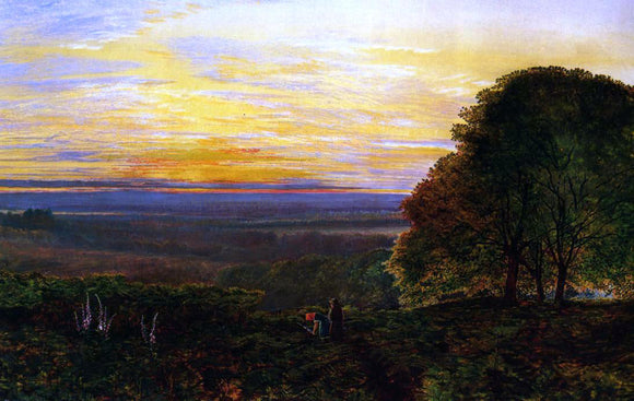  John Atkinson Grimshaw Sunset from Chilworth Common, Hampshire - Canvas Art Print