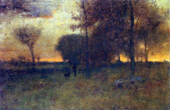  George Inness Sunset Glow - Canvas Art Print