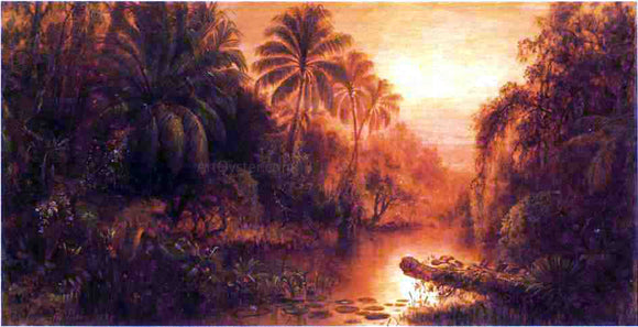  Levi Wells Prentice Sunset in the Tropics - Canvas Art Print