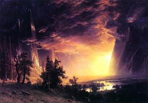  Albert Bierstadt Sunset in the Yosemite Valley - Canvas Art Print