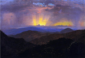  Frederic Edwin Church Sunset, Jamaica (study for "The After Glow" - Canvas Art Print