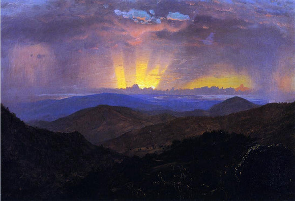  Frederic Edwin Church Sunset, Jamaica (study for 