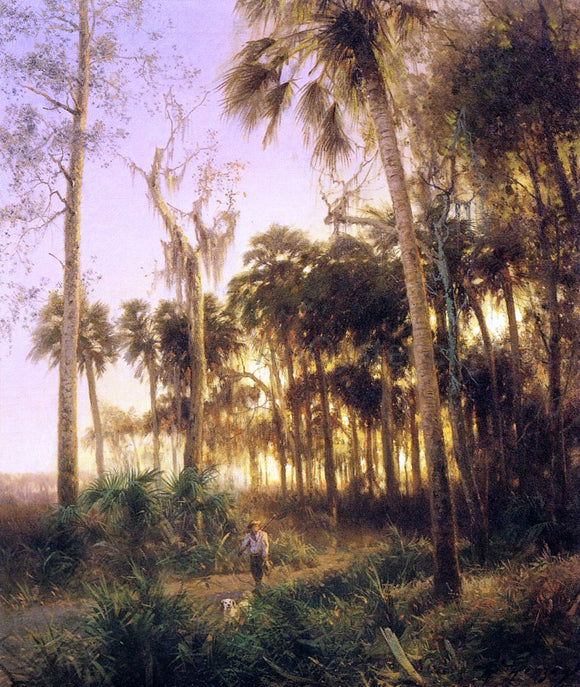  Herman Herzog Sunset near Low Creek, Florida - Canvas Art Print