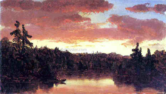  Sanford Robinson Gifford Sunset on Lake George - Canvas Art Print