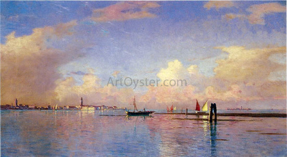 William Stanley Haseltine Sunset on the Grand Canal, Venice - Canvas Art Print