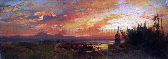  Thomas Moran Sunset on the Great Salt Lake, Utah - Canvas Art Print