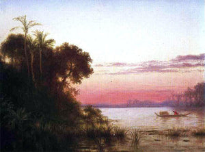  Louis Remy Mignot Sunset on the Guayaquil - Canvas Art Print