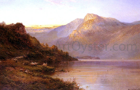  Senior Alfred De Breanski Sunset on the Loch - Canvas Art Print