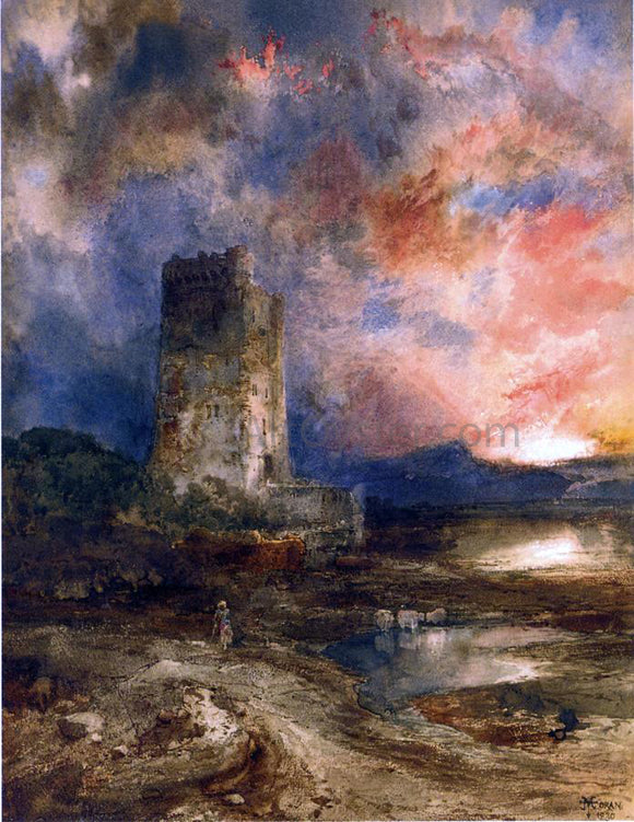  Thomas Moran Sunset on the Moor - Canvas Art Print