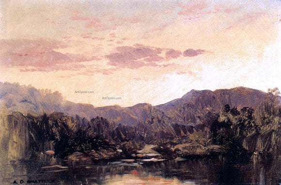  Aaron Draper Shattuck Sunset over Lake George - Canvas Art Print