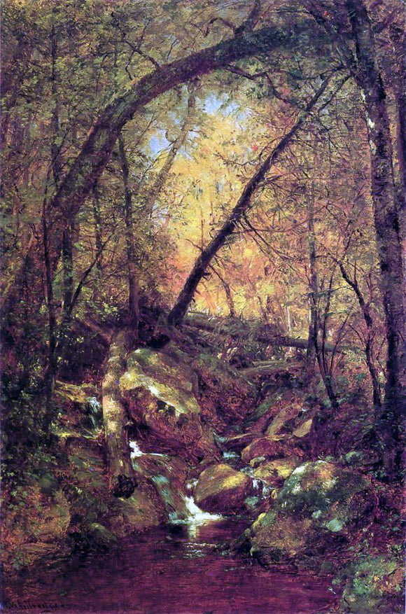  Thomas Worthington Whittredge Sunshine on the Brook - Canvas Art Print
