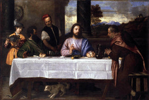  Titian Supper at Emmaus - Canvas Art Print