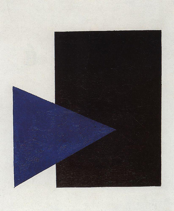  Kazimir Malevich Suprematism with Blue Triangle and Black Square - Canvas Art Print