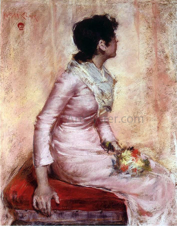  William Merritt Chase Surprise! (also known as Alice Gerson) - Canvas Art Print