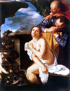  Artemisia Gentileschi Susanna ei vecchioni - Canvas Art Print