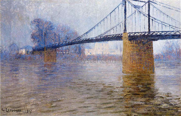  Gustave Loiseau A Suspended Bridge at Triel - Canvas Art Print