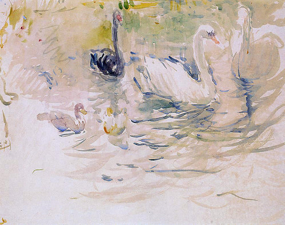  Berthe Morisot Swans - Canvas Art Print