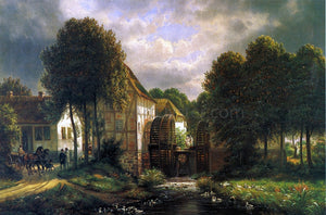  Ferdinand Richardt Swedish Mill - Canvas Art Print