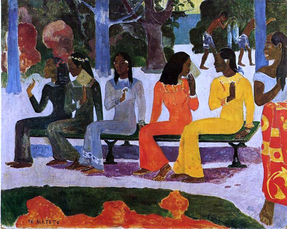  Paul Gauguin Ta Matete (also known as The Market) - Canvas Art Print
