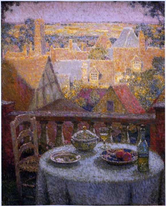  Henri Le Sidaner A Table on the Terrace - Canvas Art Print
