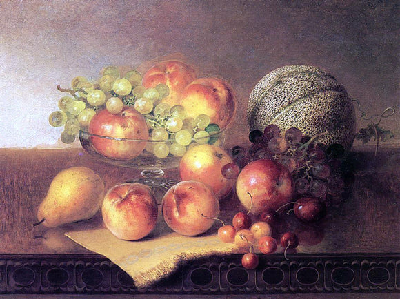  Robert Spear Dunning Tabletop Still Life with Fruit - Canvas Art Print