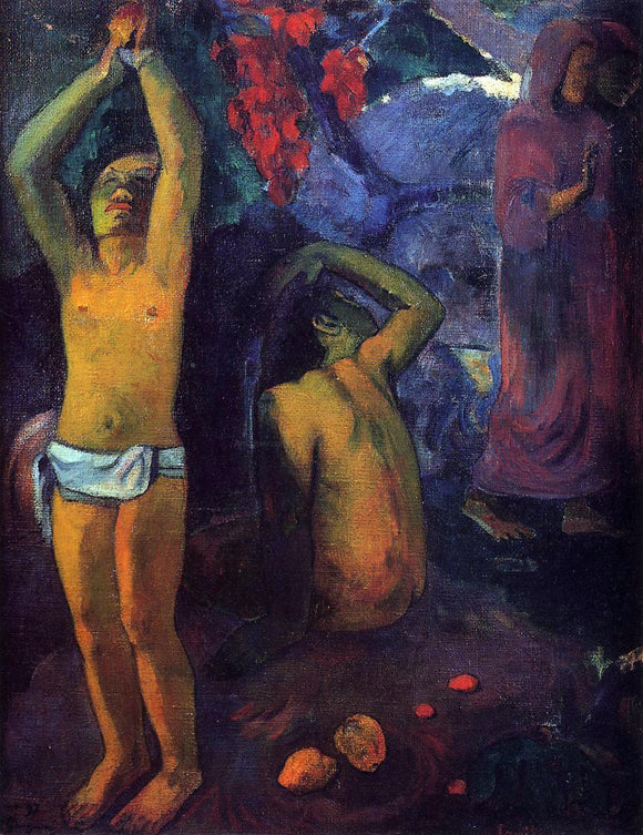  Paul Gauguin Tahitian Man with His Arms Raised - Canvas Art Print