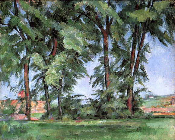  Paul Cezanne Tall Trees at the Jas de Bouffan - Canvas Art Print