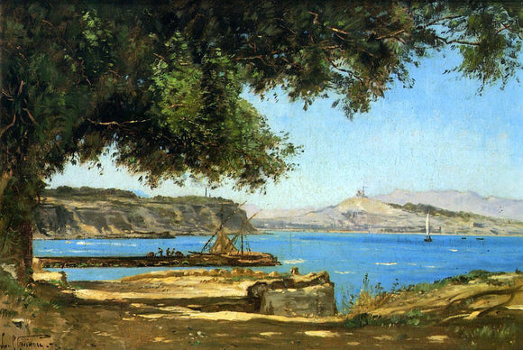  Paul-Camille Guigou Tamaris by the Sea at Saint-Andre near Marseille - Canvas Art Print