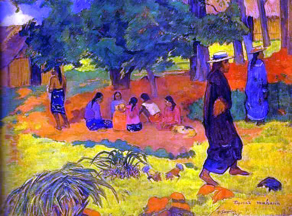  Paul Gauguin Taperaa Mahana - Canvas Art Print