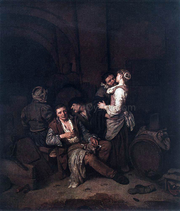  Cornelis Bega Tavern Scene - Canvas Art Print