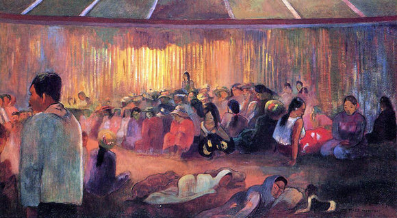  Paul Gauguin Te Rare Hymenee (also known as The House of Hymns) - Canvas Art Print