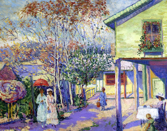  Minnie Harms Neebe Tea Time (also known as Saganatuck, Michigan) - Canvas Art Print