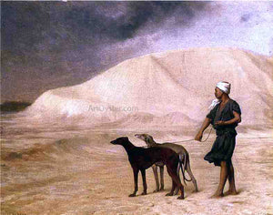  Jean-Leon Gerome Team of Dogs in the Desert - Canvas Art Print