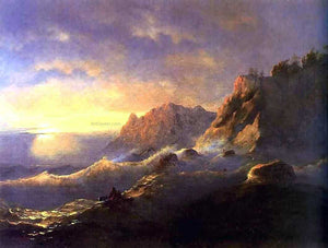  Ivan Constantinovich Aivazovsky Tempest, Sunset - Canvas Art Print