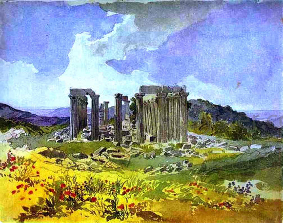 Karl Pavlovich Brulloff Temple of Apollo in Phigalia - Canvas Art Print