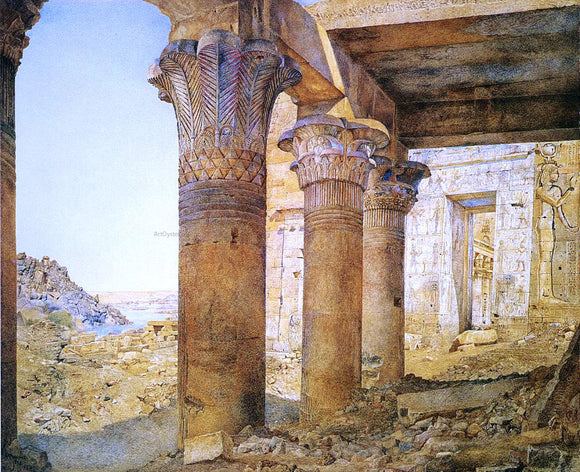  Henry Roderick Newman Temple of Philae from the Outer Court - Canvas Art Print