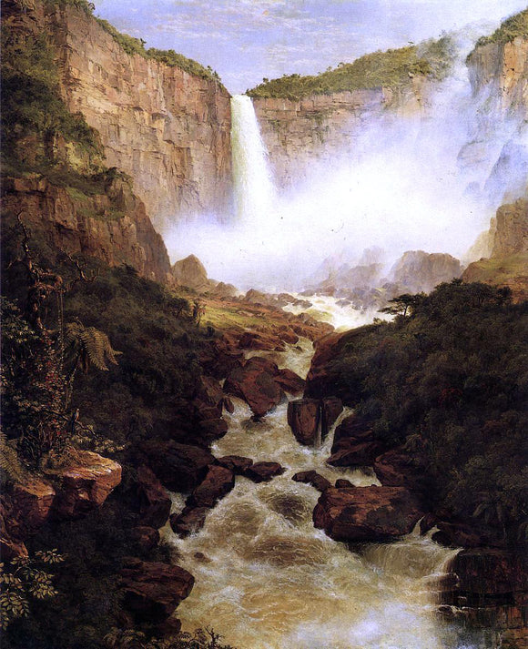  Frederic Edwin Church Tequendama Falls, near Bogota, New Granada - Canvas Art Print