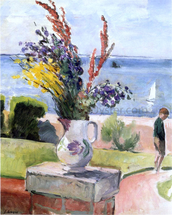  Henri Lebasque Terrace by the sea - Canvas Art Print