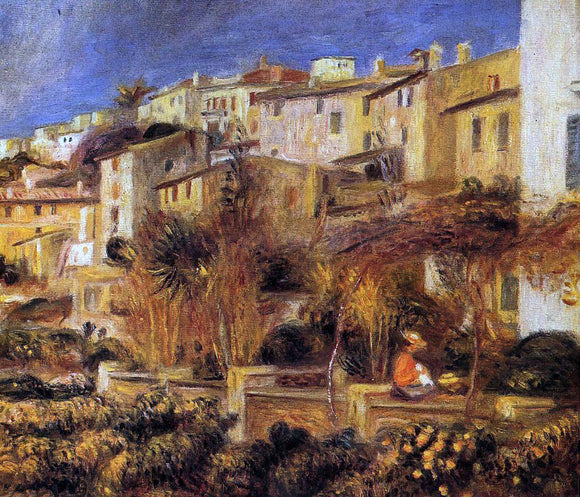  Pierre Auguste Renoir Terraces at Cagnes - Canvas Art Print