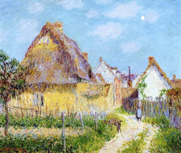  Gustave Loiseau Thatched Cottage, Le Vaudreuil - Canvas Art Print