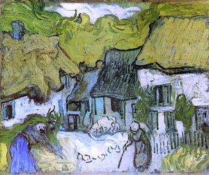  Vincent Van Gogh Thatched Cottages in Jorgus - Canvas Art Print