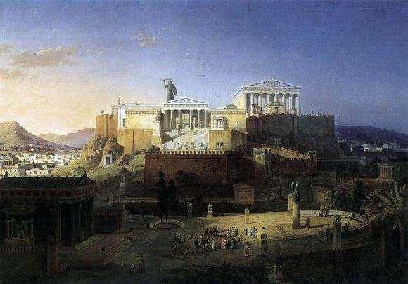  Leo Von Klenze The Acropolis at Athens - Canvas Art Print